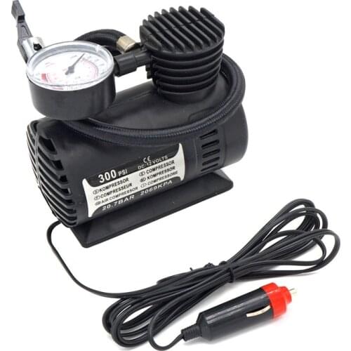 New 12V 300PSI Car Auto Portable Mini Electric Air Compressor Kit for Ball Bicycle Minicar Tire Inflator Pump Car Accessories