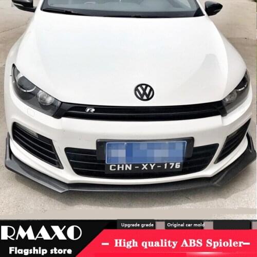 For VW Scirocco Front shovel Body kit spoiler 2006-2020 Scirocco R ABS Rear lip rear spoiler front Bumper Diffuser Protector