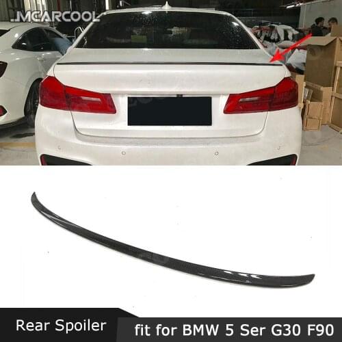 Carbon Fiber Rear Trunk Spoiler Wing for BMW 5 Series G30 G38 F90 M5 Sedan 2017 2018 2019 M P Style