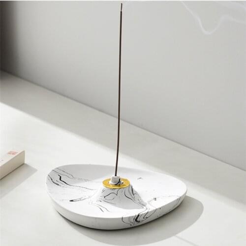Nordic Simple Cement Mosquito Coil Stand Incense Burner Living Room Incense Stick Holder Home Decor Aroma Censer Wedding Gifts