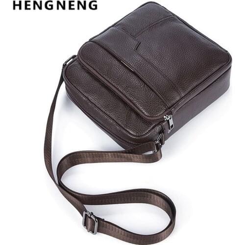 Man Handbag Cow Leather Male Fashion Tote Messenger Mochila Bag Design Satchel Crossbody Shoulder Bag Tablet Pouch Men