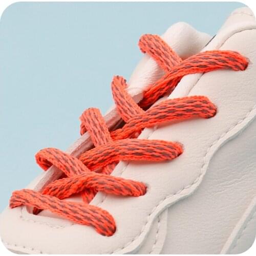 6MM Unique 3M Reflective Shoelaces Luxury Shoe Decoration For Men Women 2021 Trendy Sneaker Casual Canvas Orange Cord