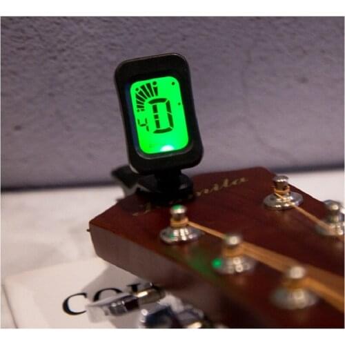 Digital Clip-on Electric Tuner Guitar Bass Ukulele Violin Universal Tuner LCDScreen Rotatable Accurate Tuning Guitar Accessories