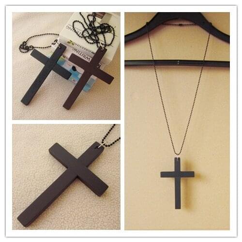 Vintage Necklace Big Pendant Ethnic Necklace Wooden Cross Long Necklace Ethnic Jewelry Maxi Necklace For Women Wholesale Price