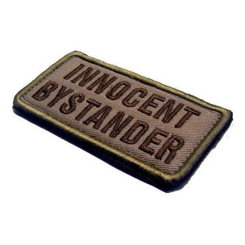 Innocent by stander patches funny words hook&loop US army combat tactical Military Patches for jacket vest