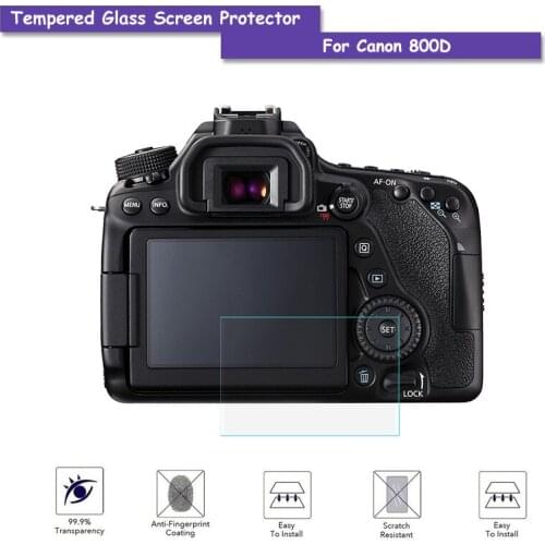 9H Tempered Glass LCD Screen Protector Real Glass Shield Film For Canon 800D Camera Accessories