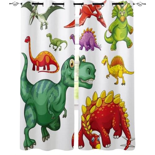 Cartoon Animal Dinosaur Blackout Curtains For Living Room Bedroom Printed Window Treatment Drapes Home Decor