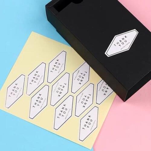 1100pcs White Golden Thank you Seal Stickers Cookie Cake Packaging Sealing Kraft Sticker DIY Baking Sticker label