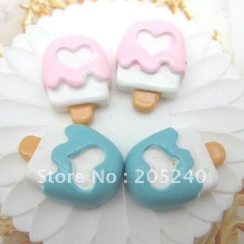 For DIY Phone Decoration 20pcs Hot Sale Cute Flat Back Cute Resin Ice Cream
