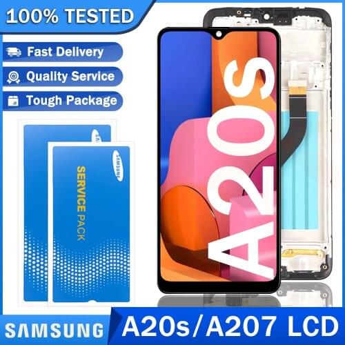 6.5" New AMOLED For Samsung Galaxy A20s A207 A207F SM-A207F LCD Display Screen replacement Digitizer Assembly+service package