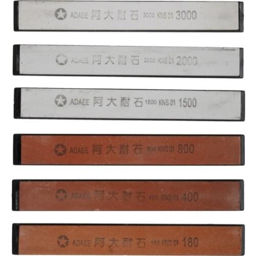 6Pcs 180# 400# 800# 1500# 2000# 3000# Oil Stone Edge Sharpener Stone