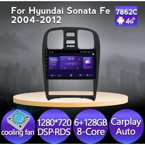6G 128G Fan Android 11 BT Car Radio Video Multimedia Player Navigation GPS For Hyundai Sonata 2003 2004 2005-2012 2 DIN No dvd
