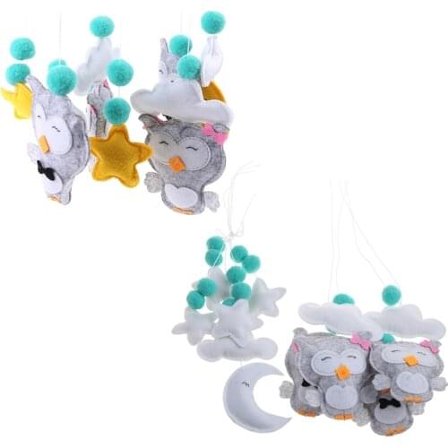 Baby Crib Holder Rattles Bracket Set Clockwork Music Box DIY Bed Bell Material Package Toy Pregnant Mom Handmade Toys For Baby