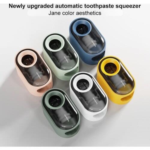 Bathroom Toothpaste Squeezer Dispenser Plastic Automatic Toothpaste Squeezer Wall-mounted Convenient Storage Rack Household