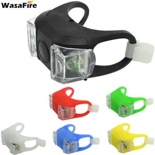 Silicone LED Bicycle Lights Front Handlebar Light Waterproof Safety Warning Rear Back Lamps Cycling Taillight with Battery