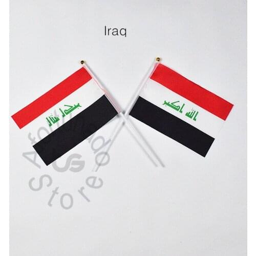 Iraq 14*21cm flag Banner Hanging flag Home Decoration flag iraq flag