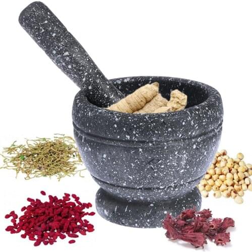 Kitchen Garlic Pugging Pot Pedestal Bowl Mortar And Pestle Set Pound Garlic Grinder Pound Medicine Pot(Packaged With Box)