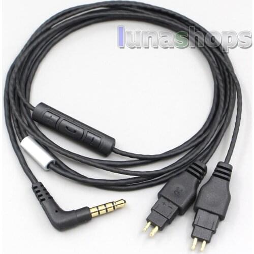 LN004991 With Mic Remote Volume Cable For Sennheiser HD580 HD600 HD650 HDxxx HD660S HD58x HD6xx Headphone