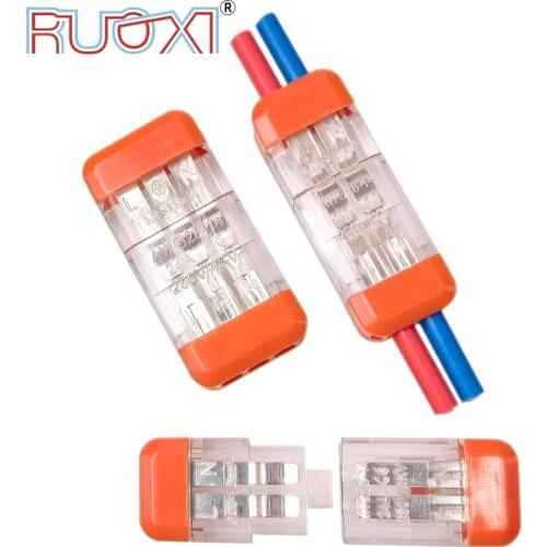 Mini Fast Wire Connector Transparent Plug-In Terminal Block For Universal 0.08-2.5mm Wire Butt Conductor Junction Box