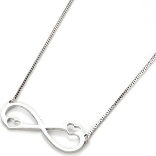 Selling Fashion Simple Stainless Steel Necklace Infinity Love Necklace For Women Accessories