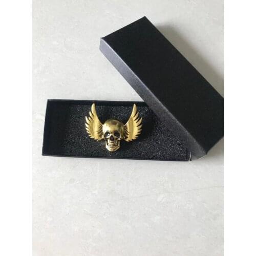 Motorcycle Biker Brooches For The Jackets Bags Hat Vest Metal Badges Skull Wings Punk Pins