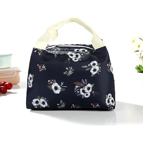 Newest Lunch Bag Insulated Cold Canvas Stripe Picnic Carry Case Thermal Portable Lunch Box Women Kids Men Lunch Box Bag Tote Hot