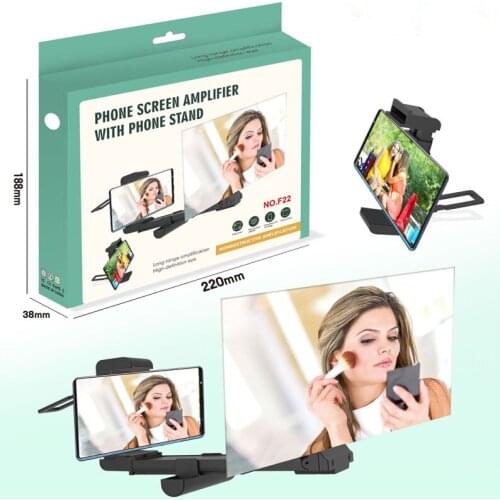 3D Mobile Phone Screen Magnifying Glass Radiation Protection Eye Amplifier HD Magnifying Projector Game Auxiliary Bracket