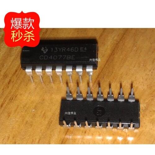 10PCS New CD4077 CD4077BE CD4077BD DIP14 Quad 2 -input exclusive NOR gate