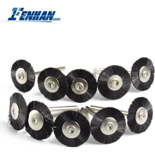Polishing Tools 10pcs 3.0mm Shank Wheel Brush Set Nylon Wire Wheel Brush for Dremel Mini Drill Rotary Tools Polishing Brushes