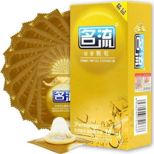 Sex Products Dynamic Particle Natural Latex Condoms Big Dots Penis Sleeve Sex Toys Safer Contraception For Adult Men Better love