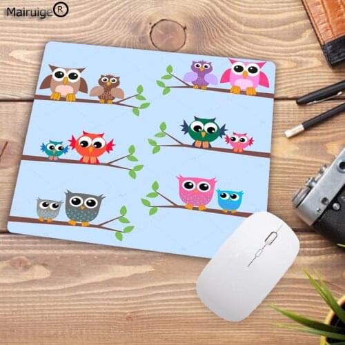 Mairuige Funny Owl Rubber Mousepad Gaming White Lock Edge Mouse Pad PC Computer Laptop Gaming Mice Mat For LOL CSGO DOTA Gamer