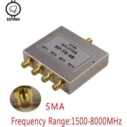 SMA Power Splitter 1.5-8Ghz Divider 4Way Female Connector 1500MHz-8000MHz for Signal Amplifier,Walkie-talkie cable,TV Cable