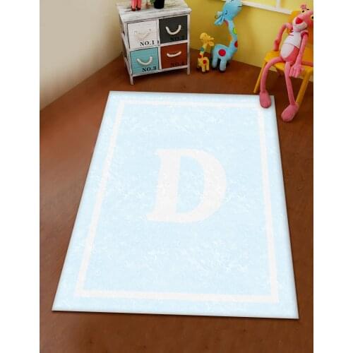 Blue white letter D patterned modern carpet runner round carpet kitchen carpet free shipping soft tissue bedroom living room