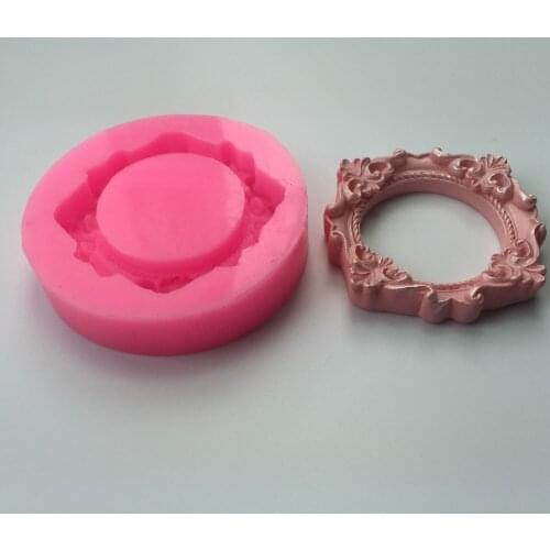 Wedding retro art frame mold Photo frame picture frame chocolate mould liquid silicone mould turn sugar tools