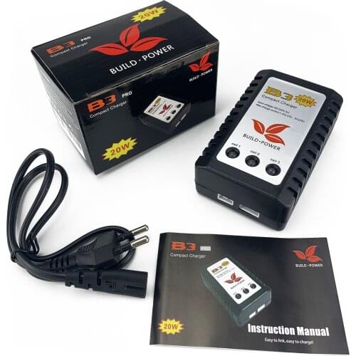 TCBWORTH Imax B3 20W LiPo Battery Charger B3 7.4v 11.1v Li-Polymer LiPo Battery Charger 2S 3S Cells For RC LiPo Battery