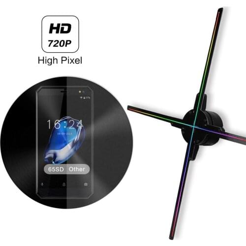 Updating 50CM 4 fan hologram fan light with wifi control 3D hologram Advertising Display LED Fan hologram Imaging for holiday