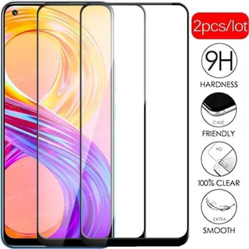2pcs 10D Tempered Glass For Oppo Realme 8 7 6 Pro Realme8 Realme7 Realme6 Realmi 6Pro 7Pro 8Pro Screen Protector Protective Film