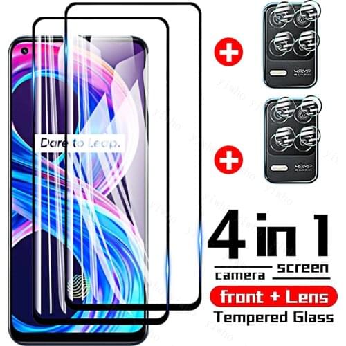 4 in 1 Realme 8 Pro Tempered Glass for oppo Realme 7 6 5 Pro 7i 6i 5i Global 7 8 5G X3 Superzoom S2 Pro Xt Screen Protector lens