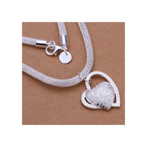 Factory price top quality S925 Silver color necklace, Fashion Silver color plated jewelry inlaid Christmas gift n270