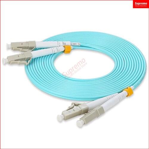 10pcs lot OM3 LC UPC - LC UPC Multi-Mode OM3 Fiber Cable Multimode Duplex Fiber Optical Jumper Patch Cord 3M 5M 10M LC-LC
