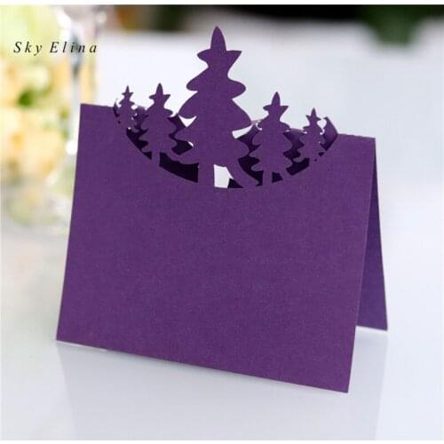 10pcs Christmas Tree Table Name Card Hollow Seat Card Wedding Table Decoration Party Place Card 6zSH874