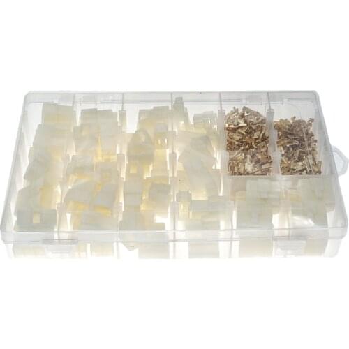 380 pieces of 6.3mm automobile and motorcycle terminal blocks to plug connectors 2P3P4P6P plastic shell male and female connecto