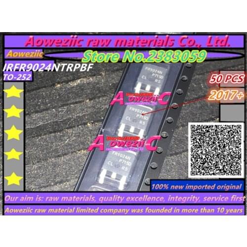 Aoweziic 2017+ 100% new original IRFR9024NTRPBF IRFR9024NPBF IRFR9024N FR9024N TO-252 MOSFET P D-PAK -55V 11A