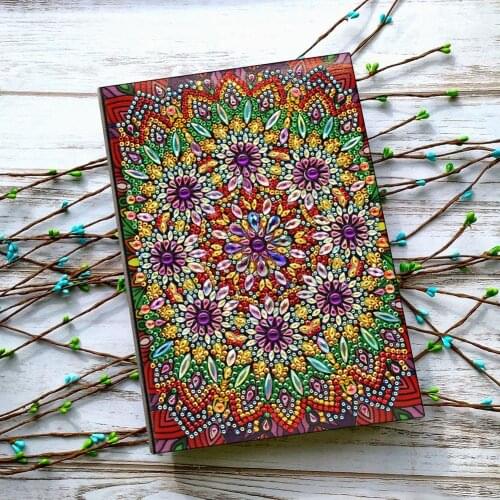 DIY Diamond Painting Mosaic Notebook Special Shaped Flower Mandala Patterns A5 Diary Book Embroidery Gift DIY Notebook