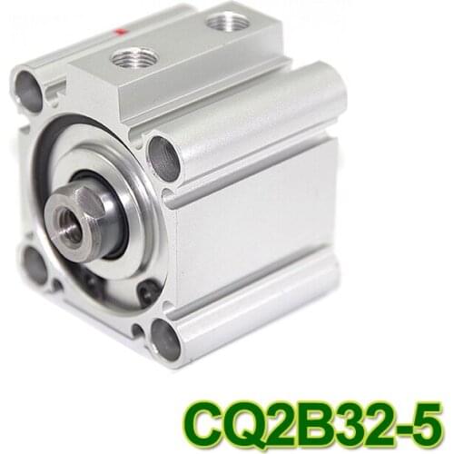 SMC Type CQ2B series CQ2B32-5 32mm bore 5mm stroke Double Action single rod thin Pneumatic air Cylinder high quality cq2b32-5d