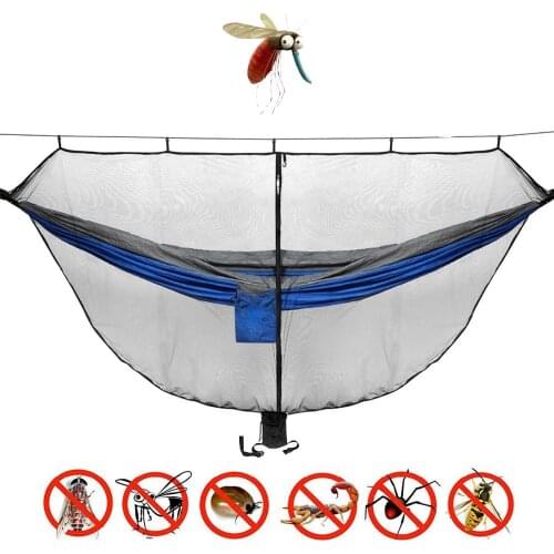 Dropshipping Portable Hammock Mosquito net Camping Survival Garden Hunting Leisure Hamac Travel Double Person Hamak