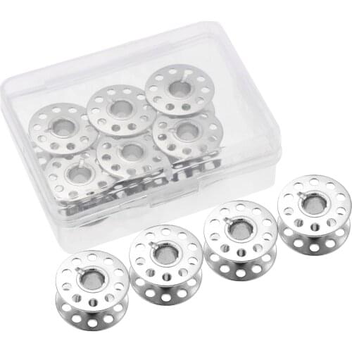 10Pcs/1box Sewing Machine Bobbins Metal Spools Thread Core Coil Bobbin fit for Janome/Singer Models Sewing Machine Parts Hicello