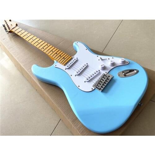 Inheriting the classic sky blue six-string electric guitar vintage yellow maple xylophone neck free shipping