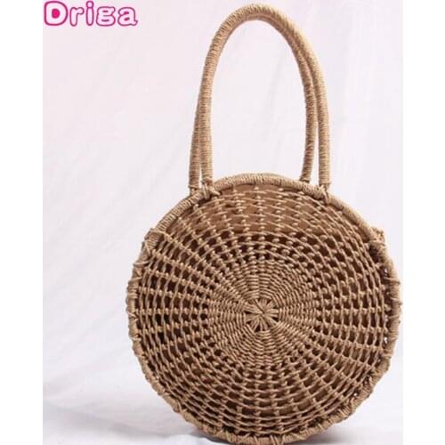 Driga Square Round Mulit Style Straw Bag Handbags Women Summer Rattan Bag Handmade Woven Beach Circle Bohemia Handbag Fashion