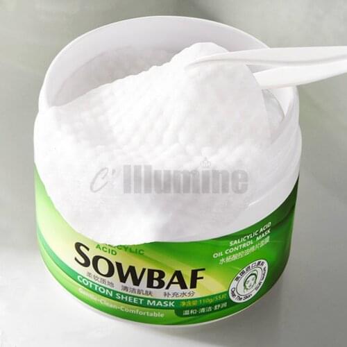 Salicylic Acid Print Acne Anti Acne Black Head Clean Shrink Pore Mask Cotton Sheet Brush Acid Acne Skin Care Mask Pimples Care